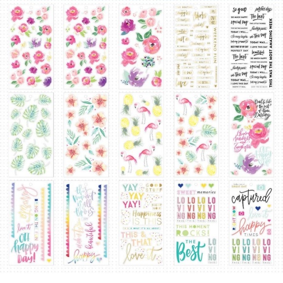 The Happy Planner Happy Memory Keeping Floral Memories Value Pack Stickers - Picture 4 of 5
